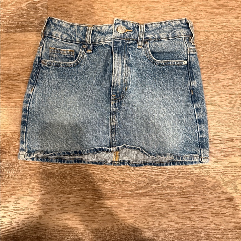 Denim mini skirt